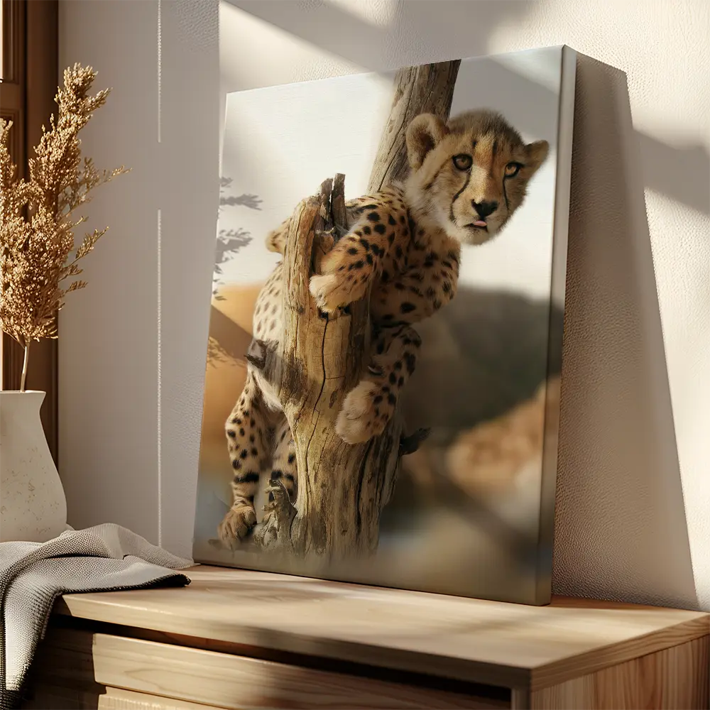 Hanging Cheetah Cub
