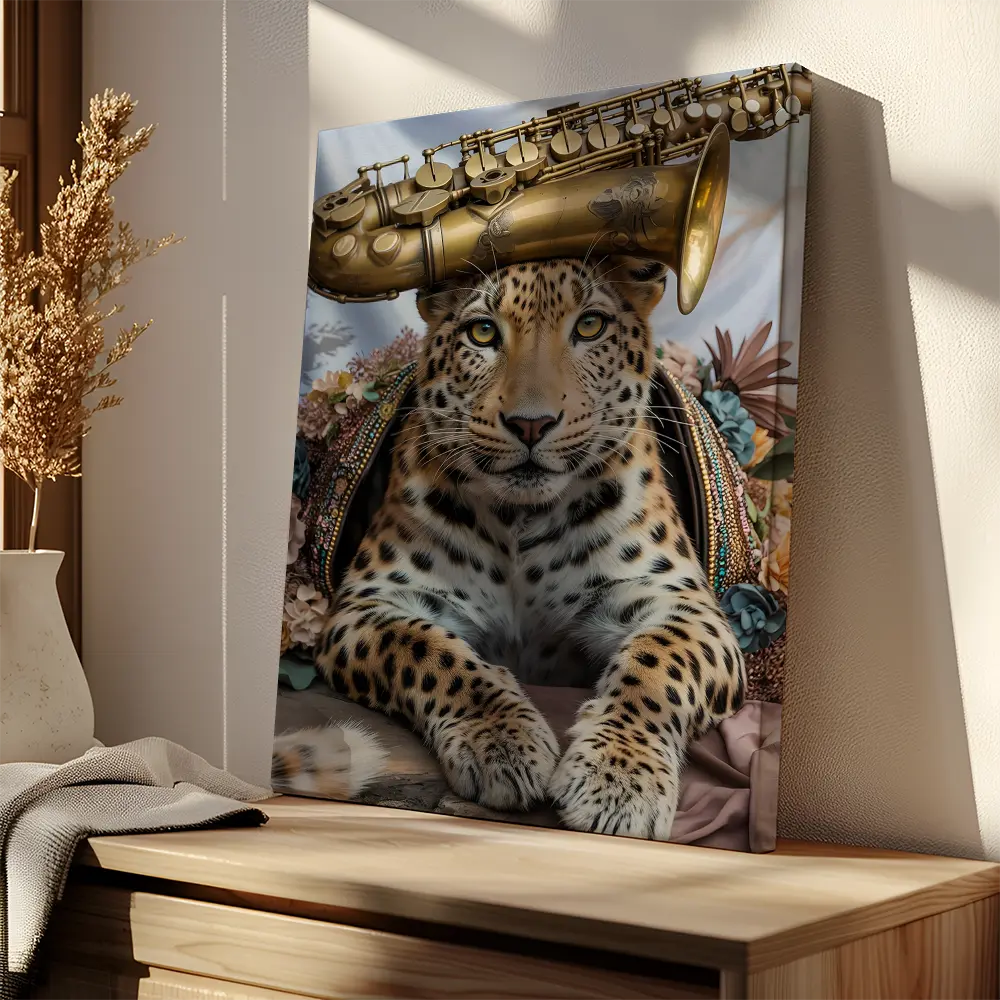 Leopard Saxophone