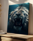 Lion Close Up Swimming