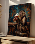 Monkey Drinking Beer
