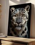 Snow Leopard Black Portrait