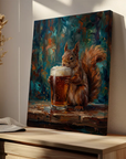 Squirrel Drinking Beer
