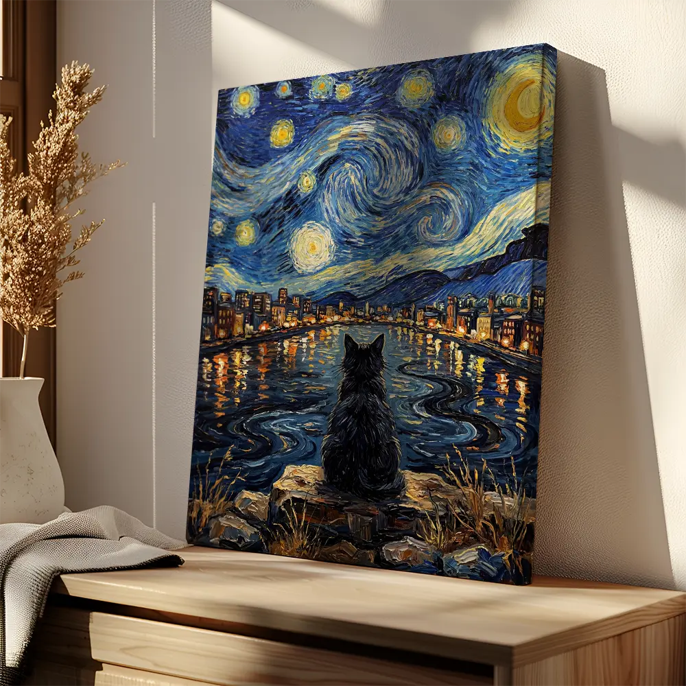 Starry Night Cat