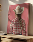 Striped Shirt Cowgirl