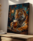 Tiger Drinking Beer
