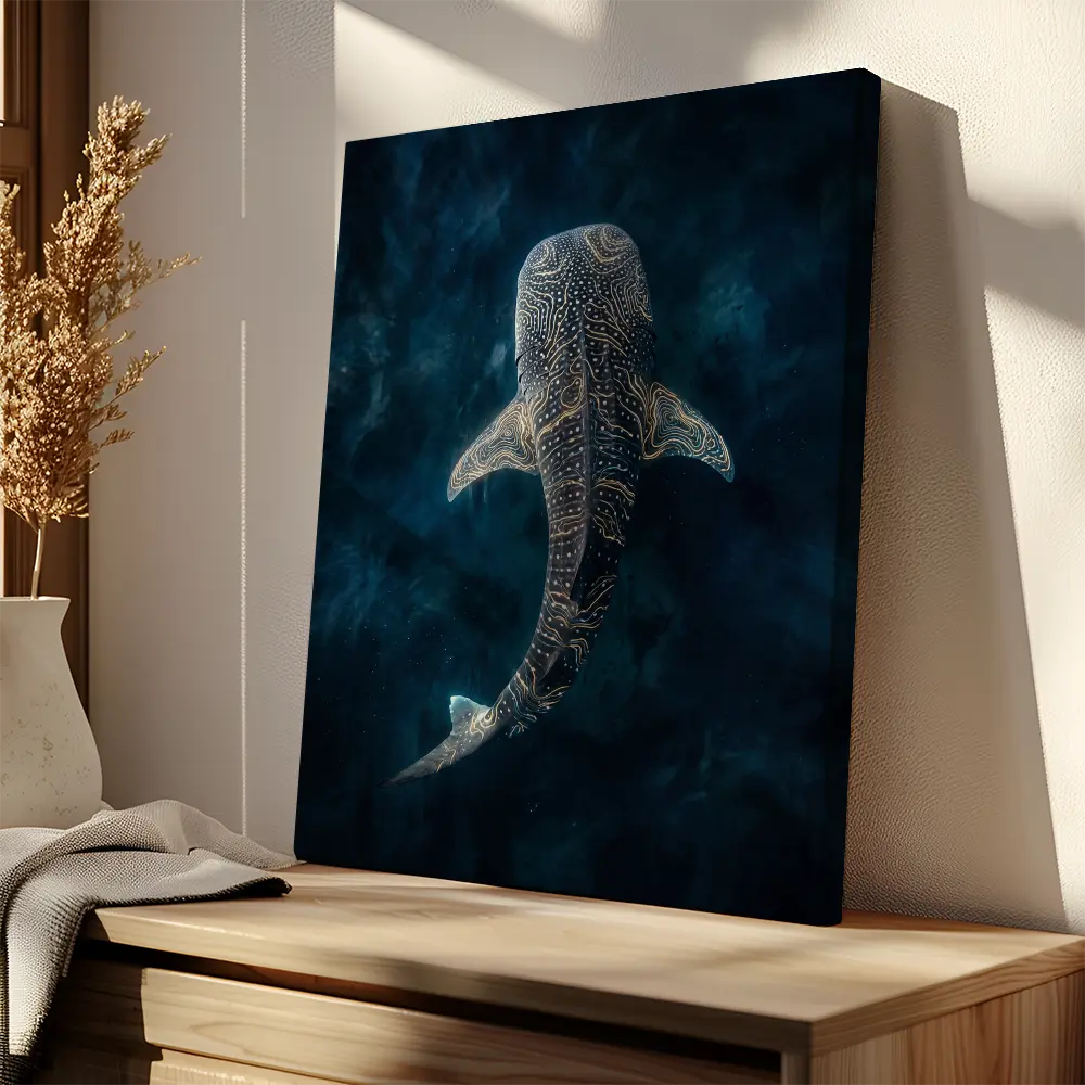 Whale Glowing Water