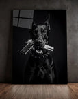 Doberman With Gun