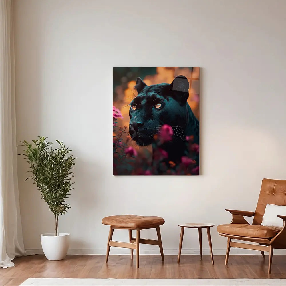 Floral Black Panther