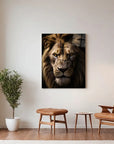 Angry Lion Black Portrait