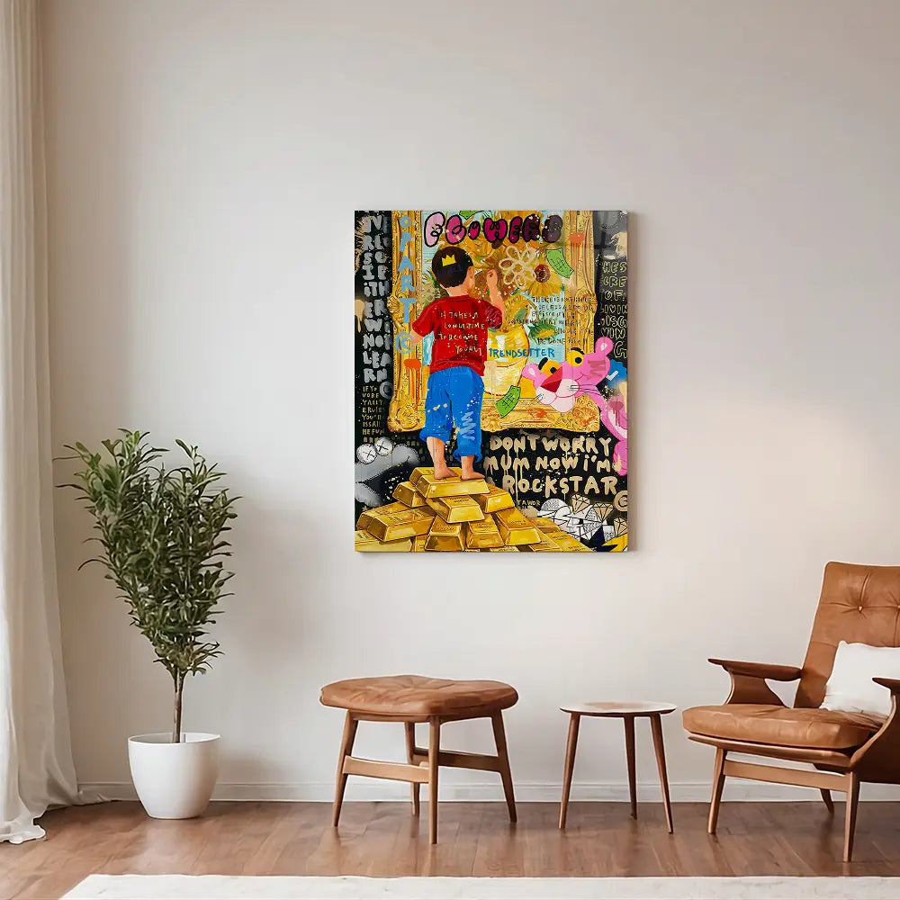 Banksy Gold Pop Art