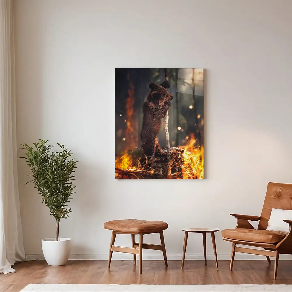 Bear Escaping Fire