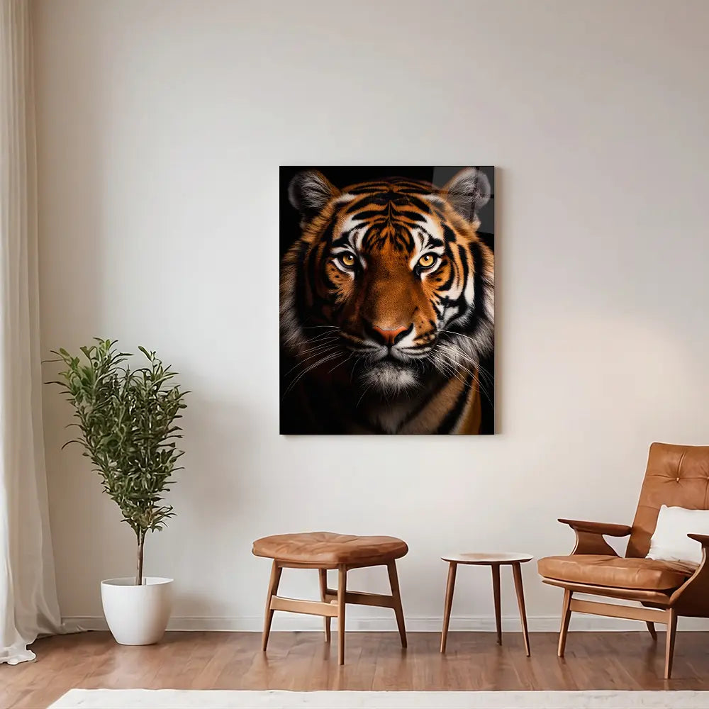 Bengal Tiger Black Portrait
