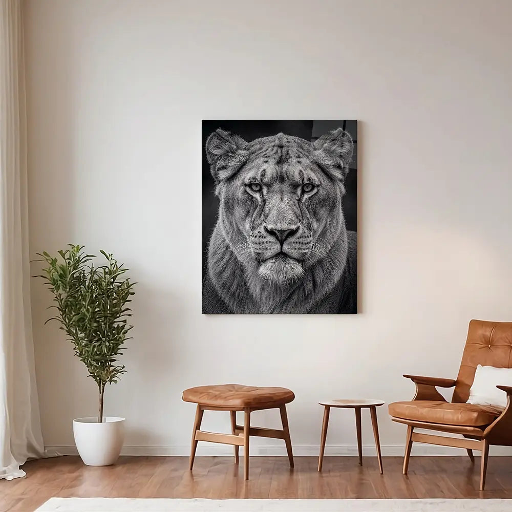 Black And White Lioness