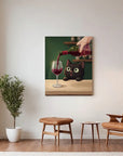 Cat Watching Wine