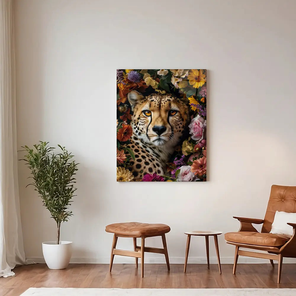 Cheetah Floral Field