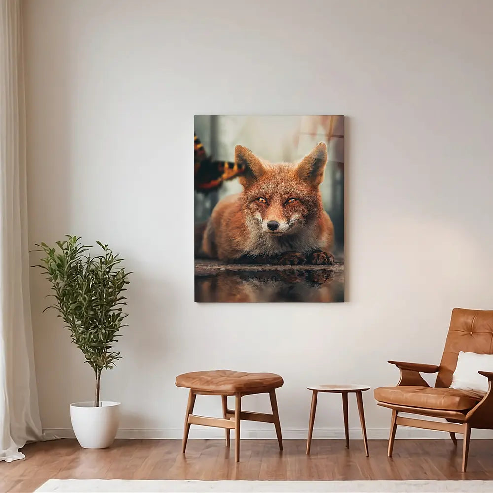 Fox Watching Butterfly