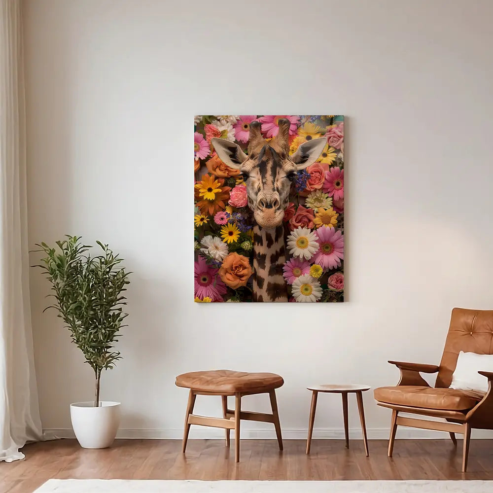 Giraffe Flowers Dream