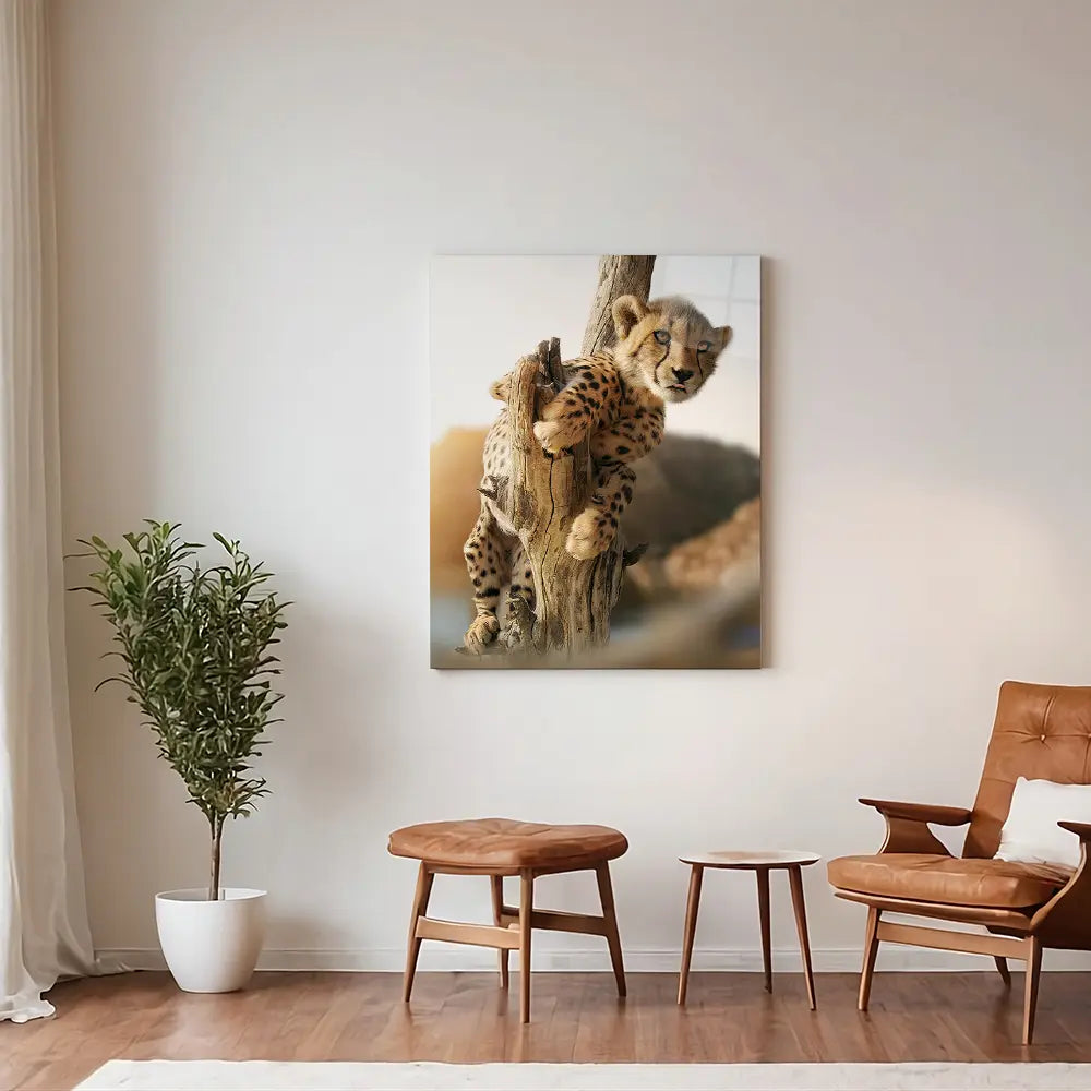 Hanging Cheetah Cub
