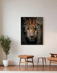 Leopard Hiding Tree
