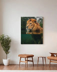 Lion In River