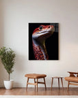 Red Snake Black Portrait