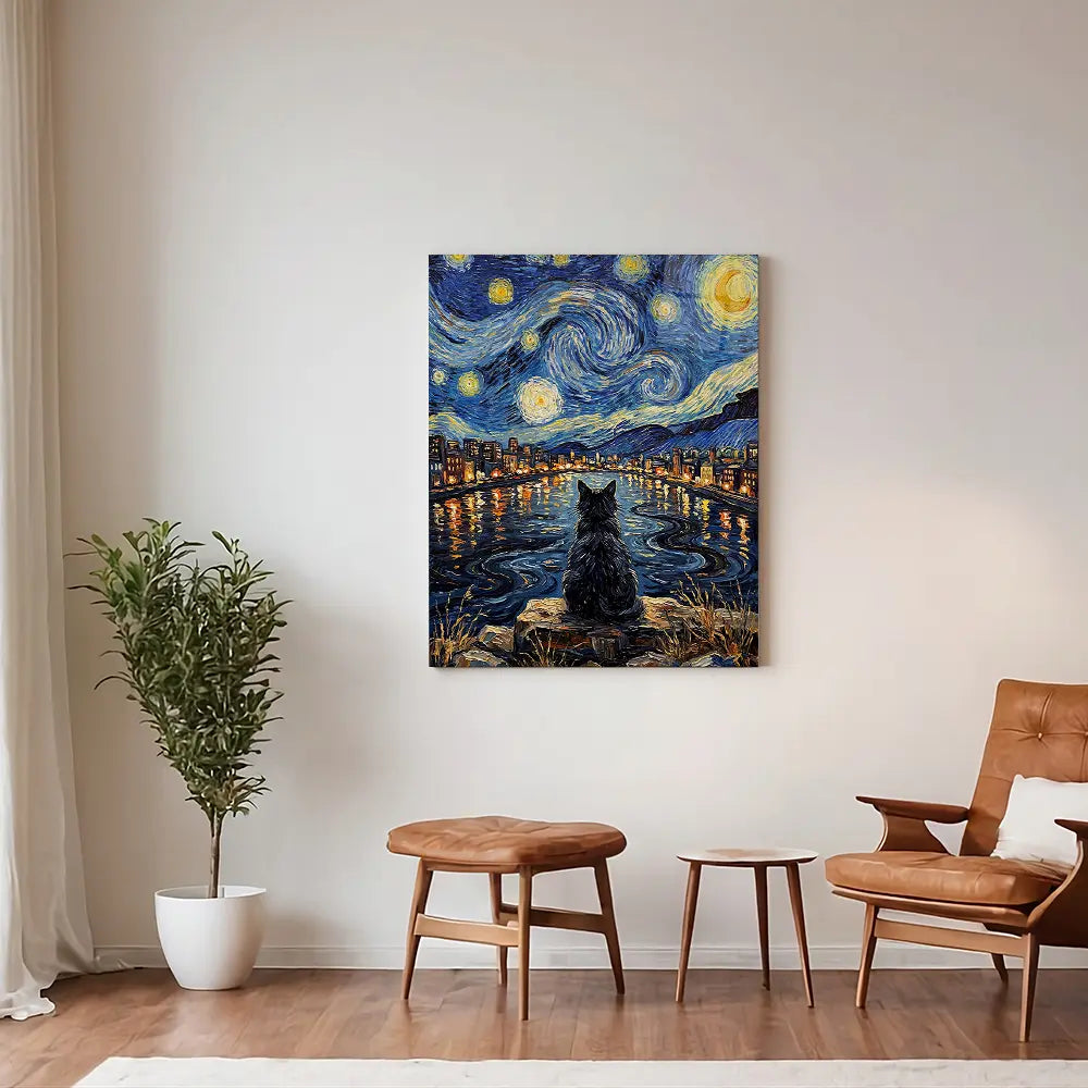 Starry Night Cat