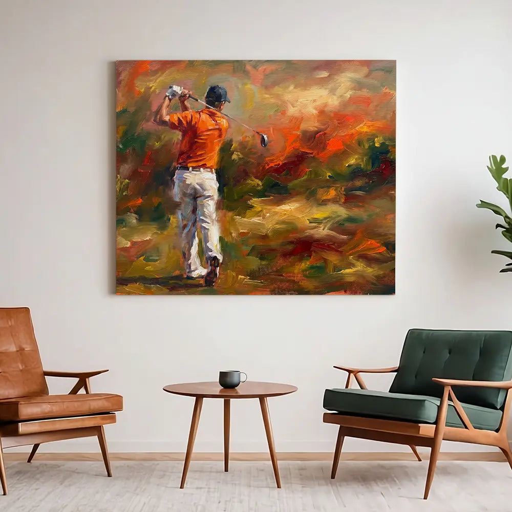 Golf Player Painting