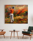 Golf Player Painting