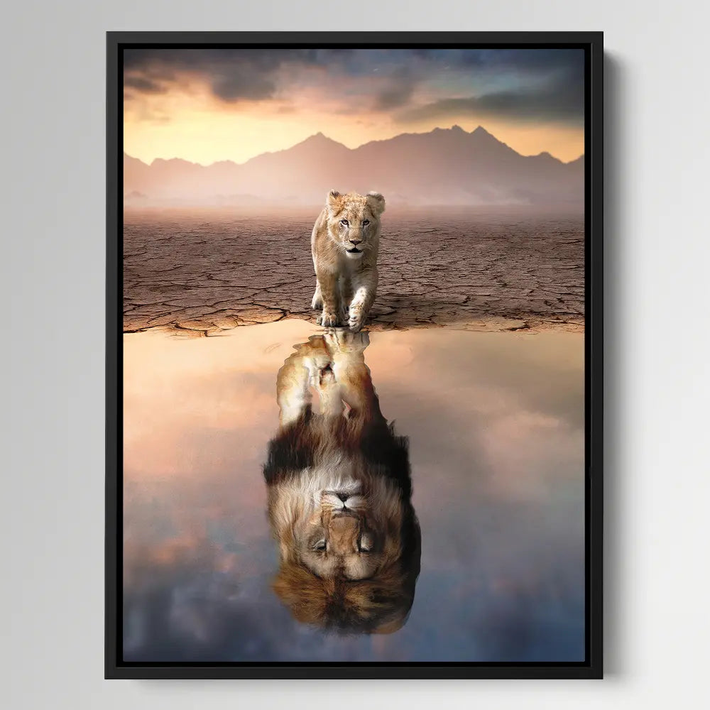 Lion Reflection