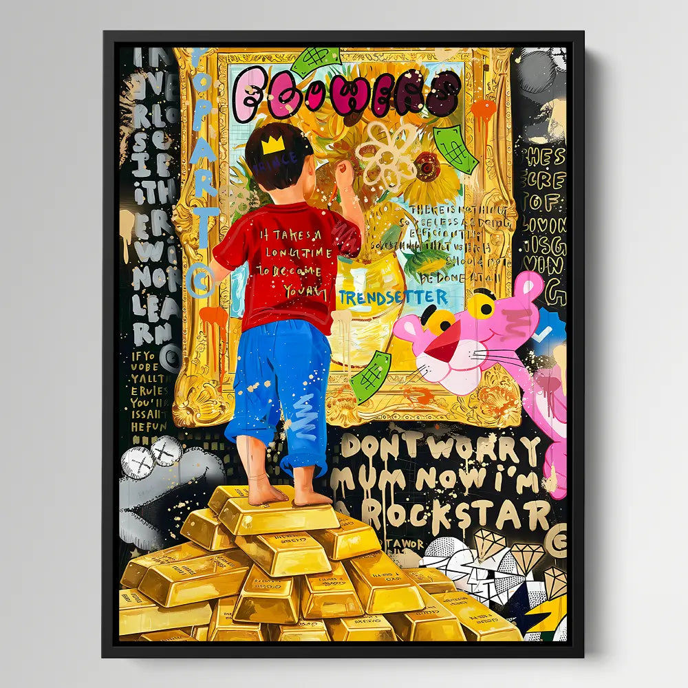 Banksy Gold Pop Art