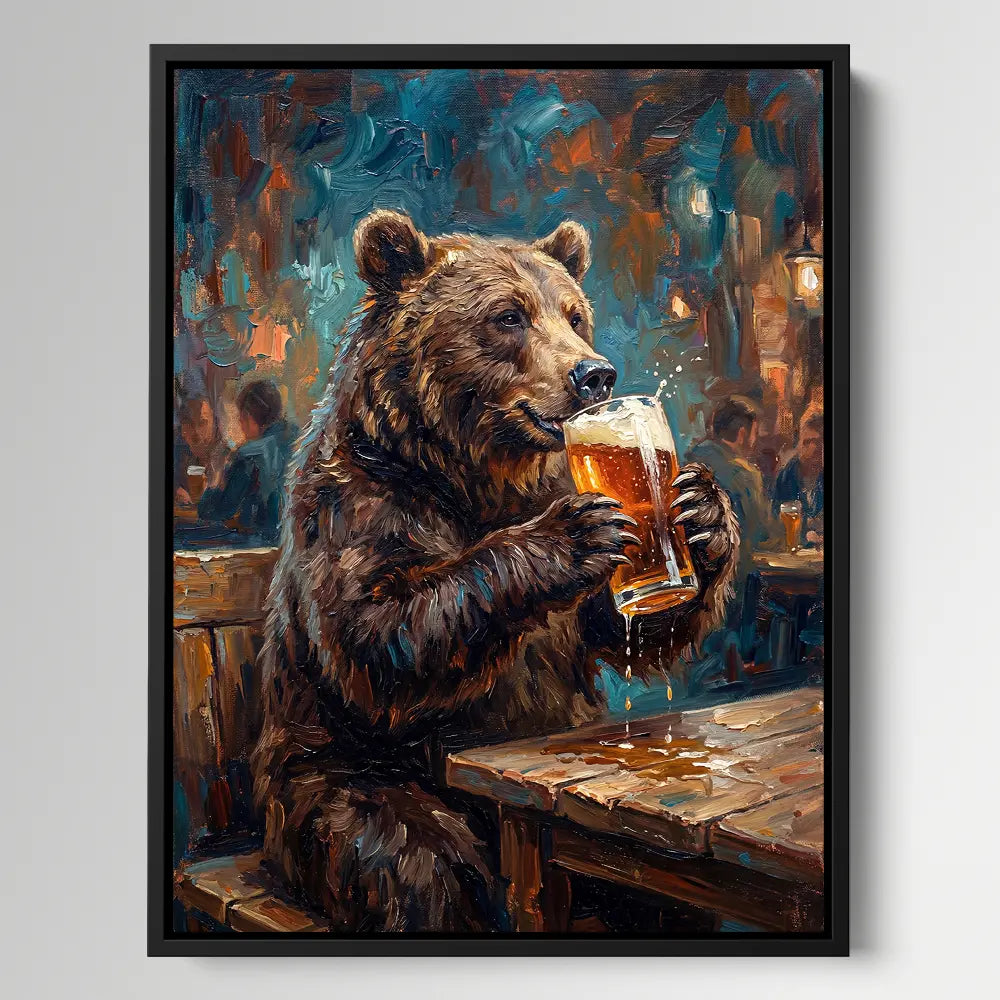 Bear Drinking Beer