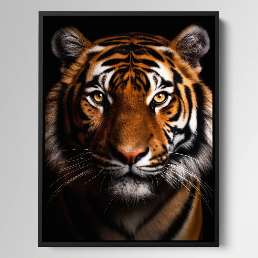 Bengal Tiger Black Portrait