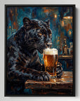 Black Panther Drinking Beer