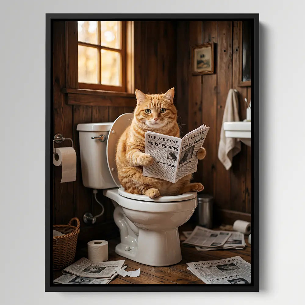 Cat On Toilet Hilarious