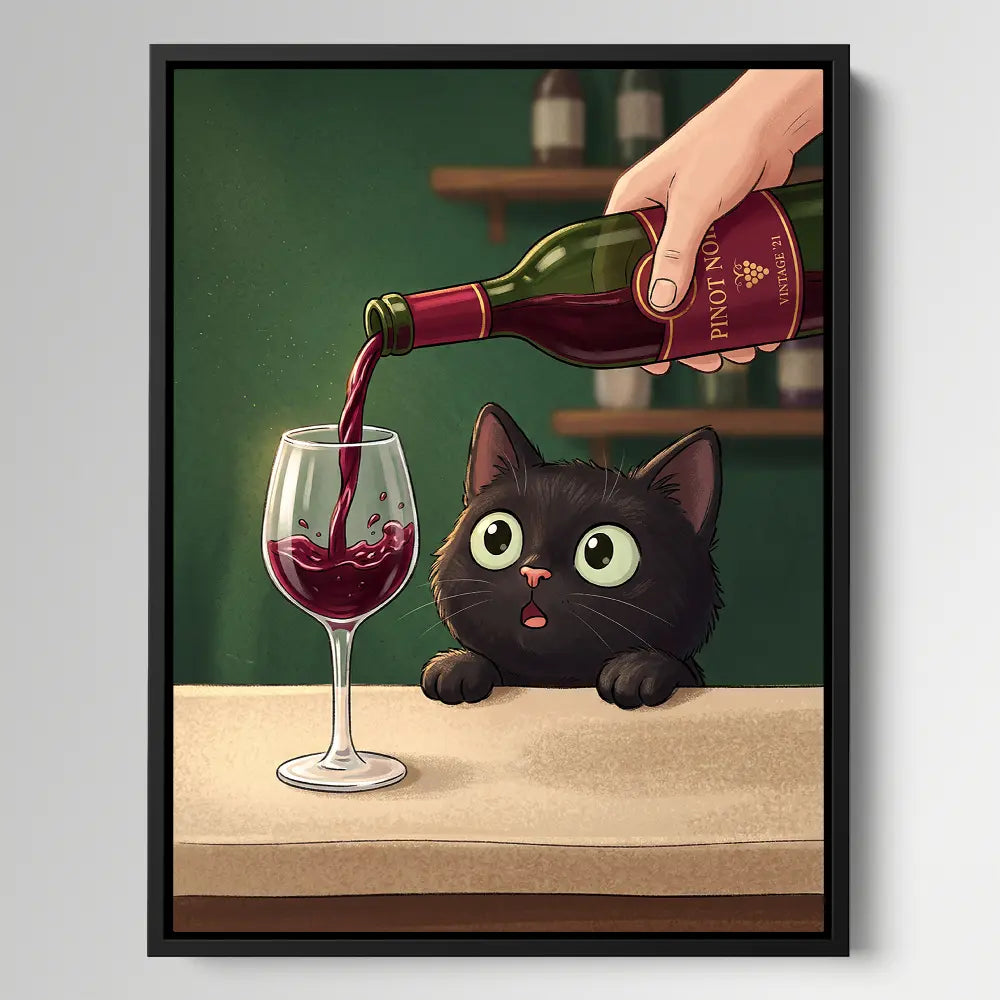 Cat Watching Wine