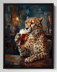 Cheetah Drinking Beer