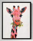 Giraffe Eating Plants