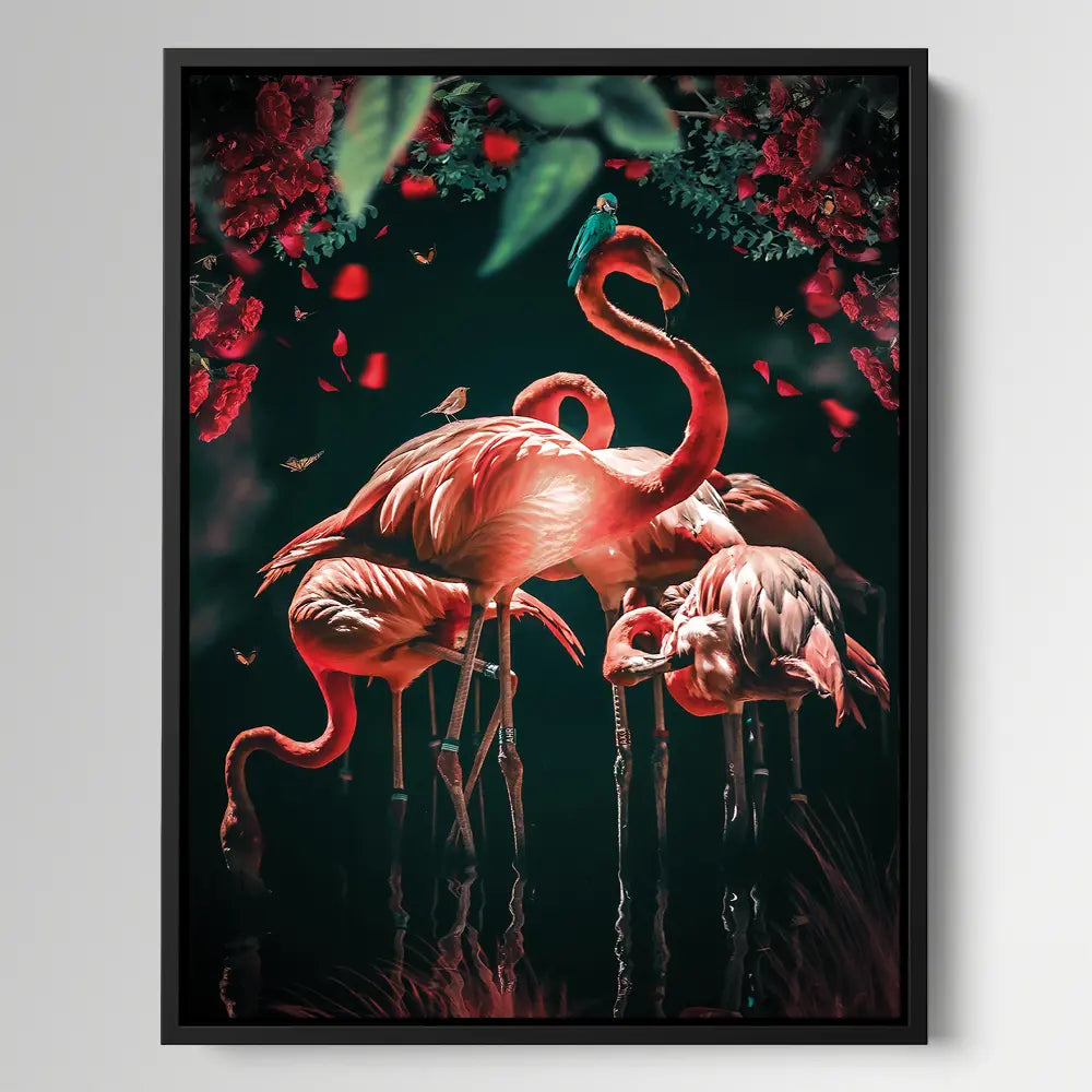 Glowing Flamingos
