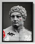 Greek Vandalism Statue