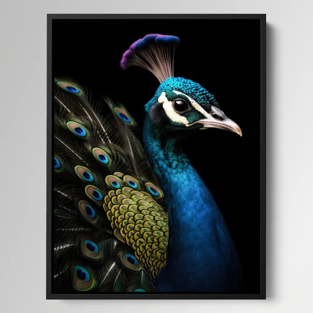 Peacock Black Portrait