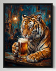 Tiger Drinking Beer
