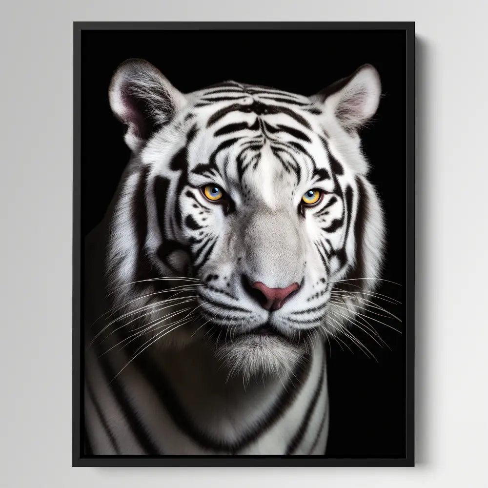 White Tiger Black Portrait
