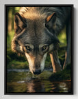 Wolf Drinking Water