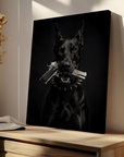 Doberman With Gun