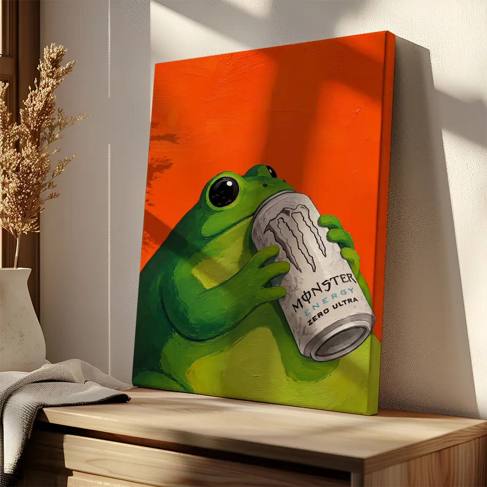 Frog Drinking Monster