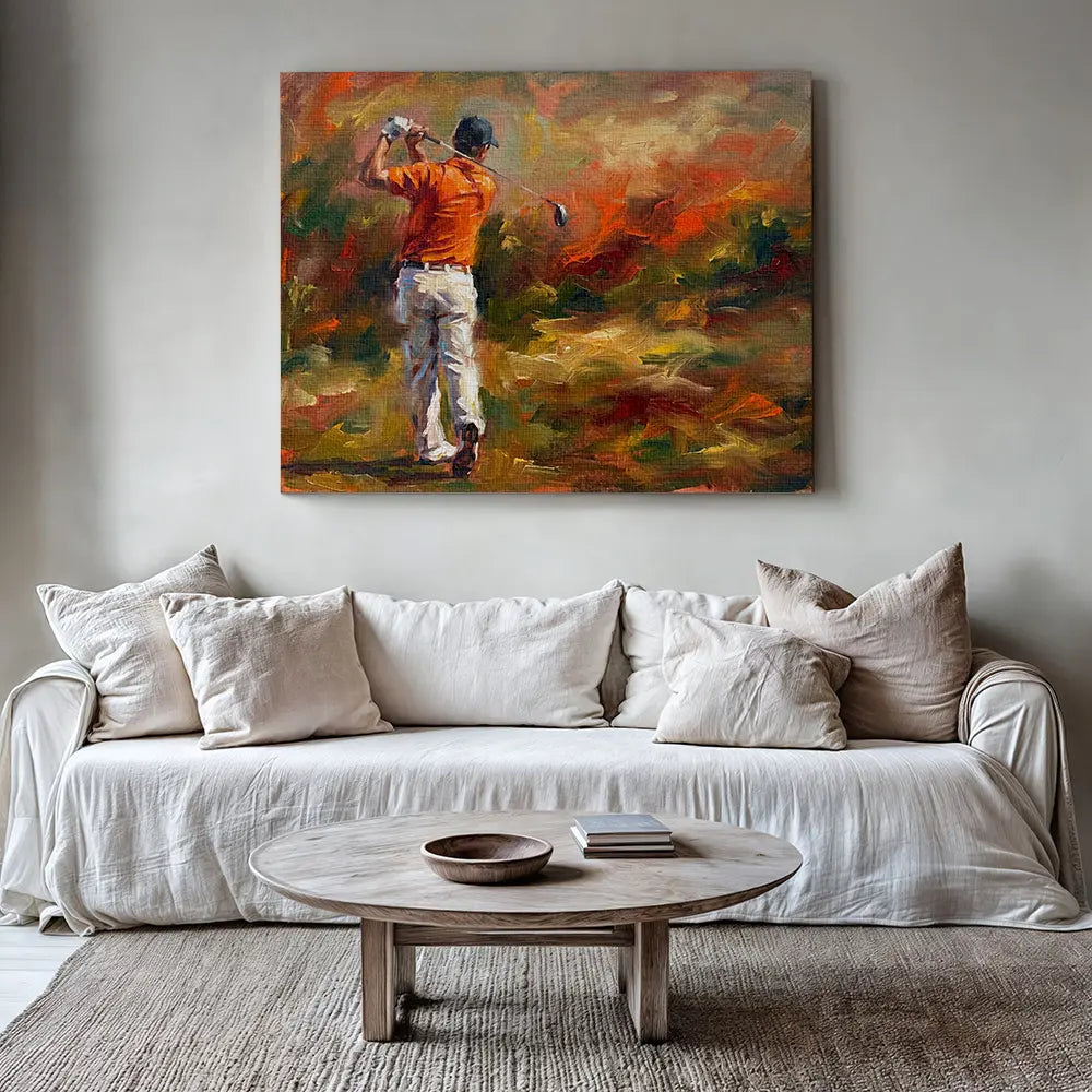 Golf Player Painting